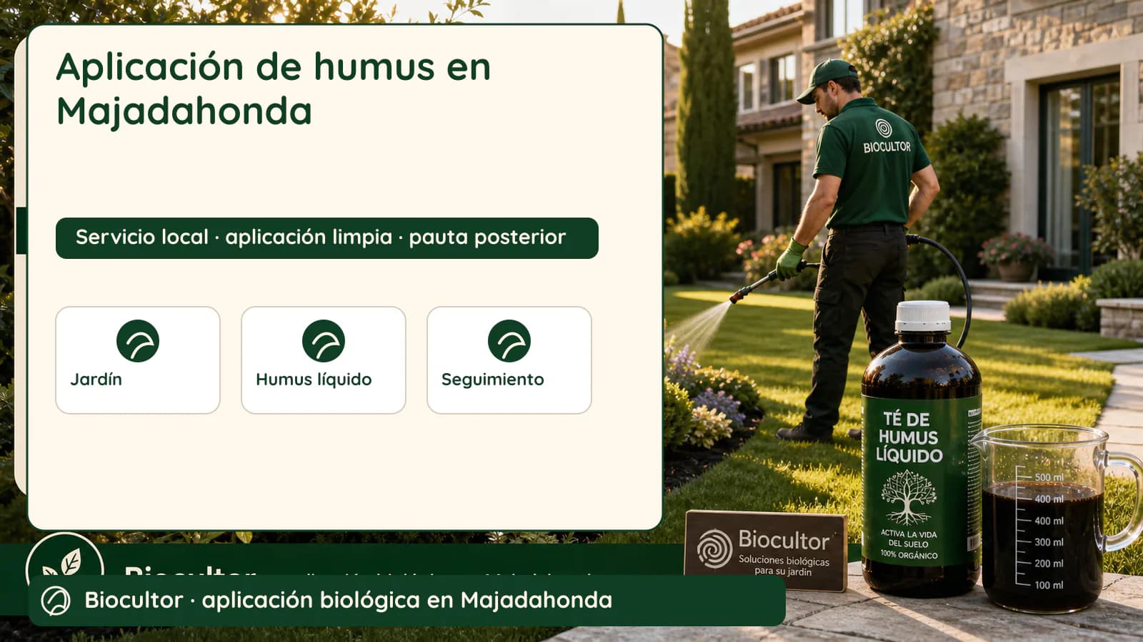 Visual de diagnóstico y metodología para Aplicación de humus en Majadahonda