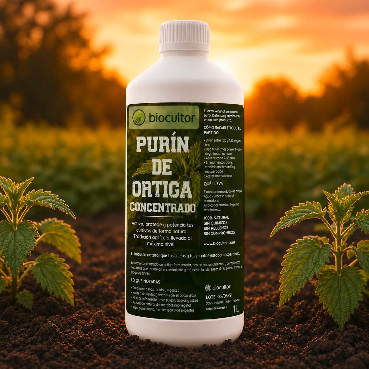 Purín de Ortiga Concentrado 1 Litro — Biocultor
