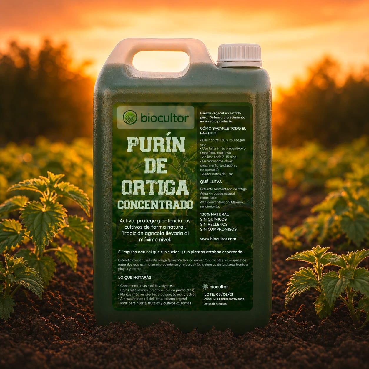 Purín de Ortiga Concentrado 5 Litros — Biocultor