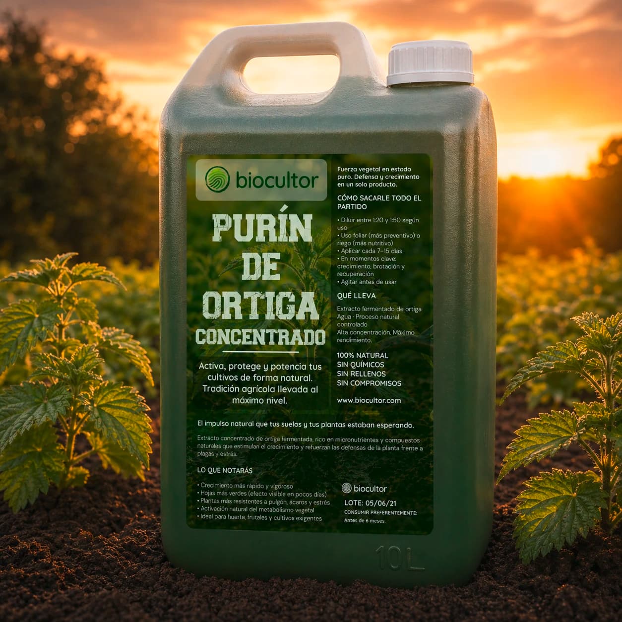 Purín de Ortiga Concentrado 10 Litros — Biocultor