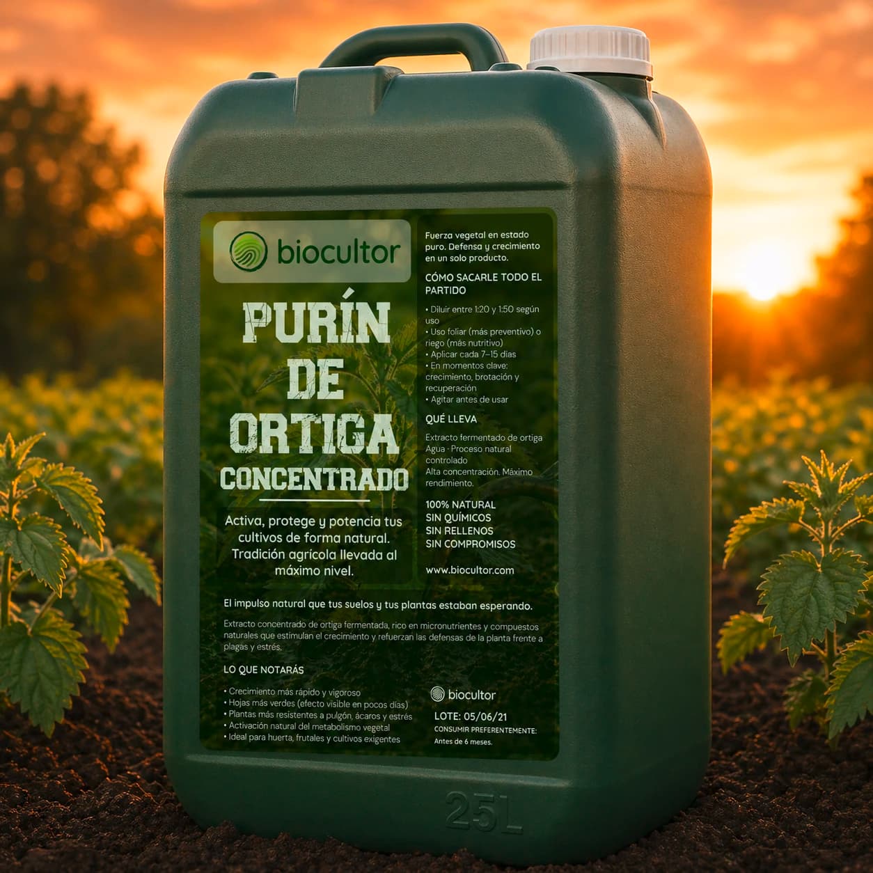 Purín de Ortiga Concentrado 25 Litros — Biocultor