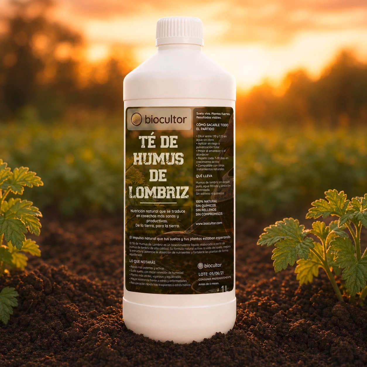 Formato 1 Litro — Té de Humus Biocultor