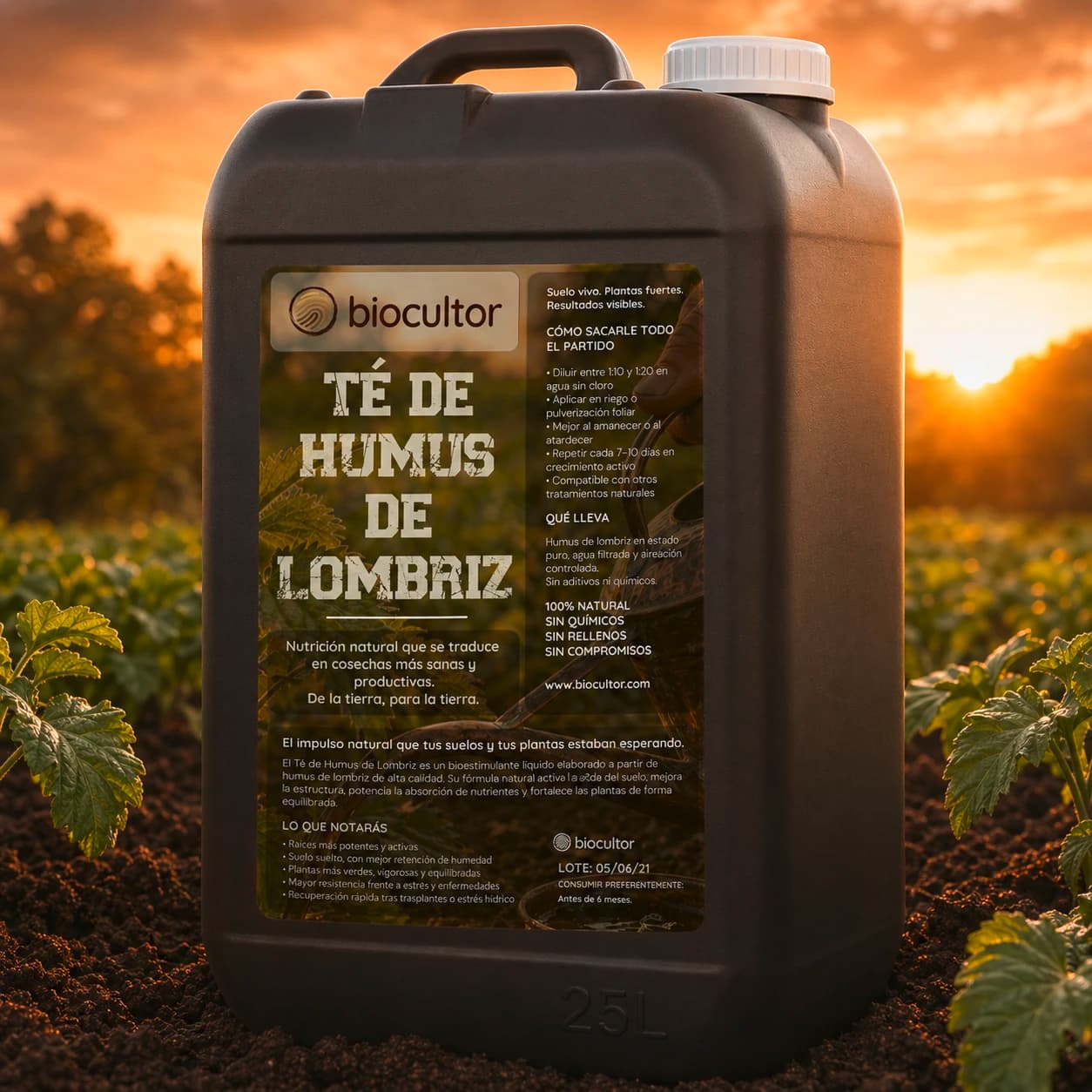 Formato 25 Litros — Té de Humus Biocultor