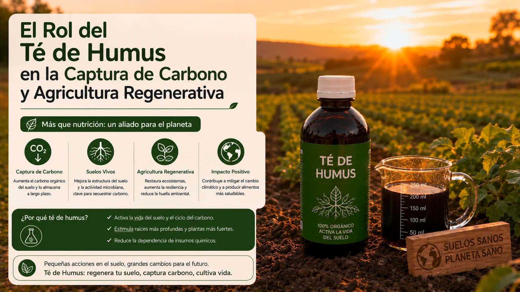 El Rol del Té de Humus en la Captura de Carbono y Agricultura Regenerativa