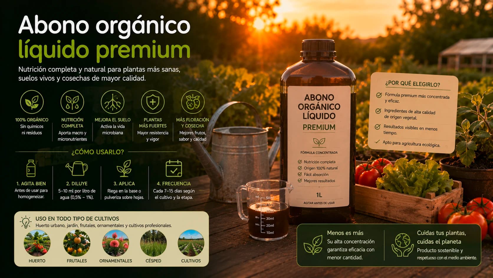Abono orgánico líquido premium
