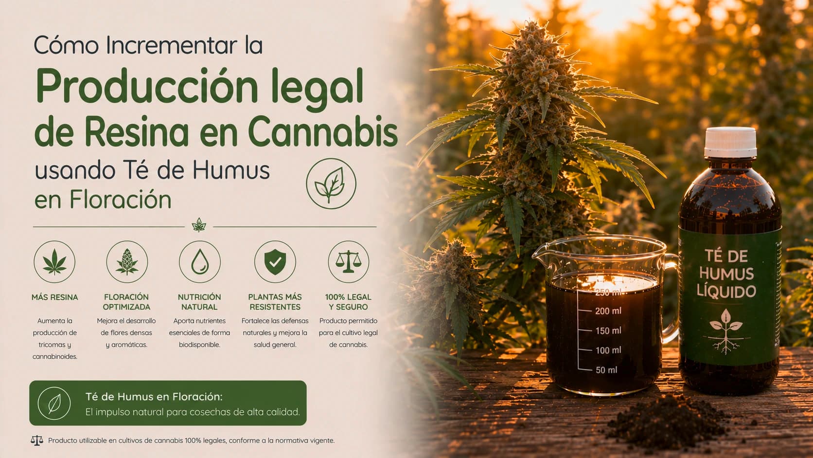 Cómo Incrementar la Producción de Resina en Cannabis usando Té de Humus en Floración