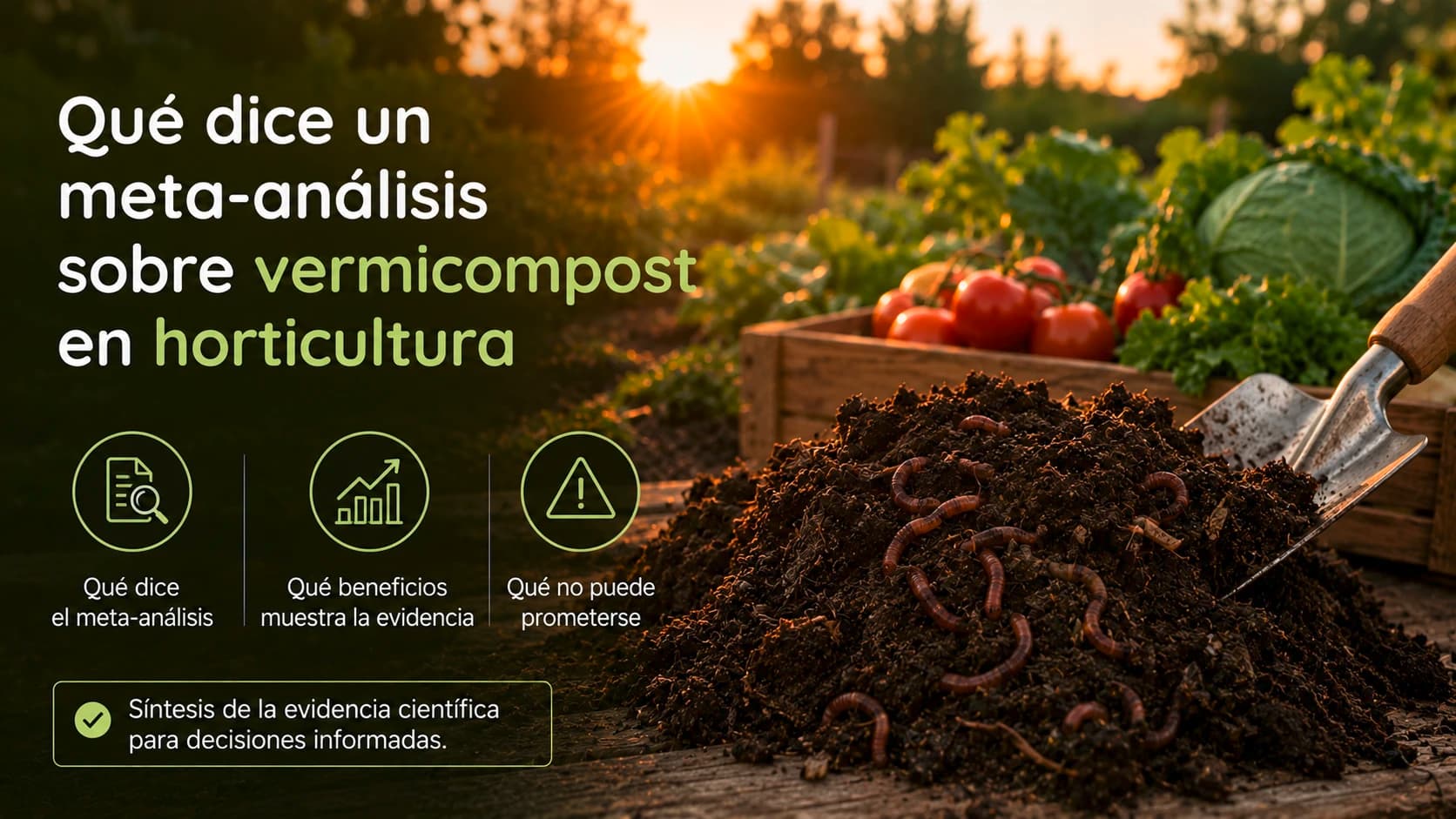 Detalle de sistema de riego por goteo inyectando humus líquido libre de partículas sólidas.