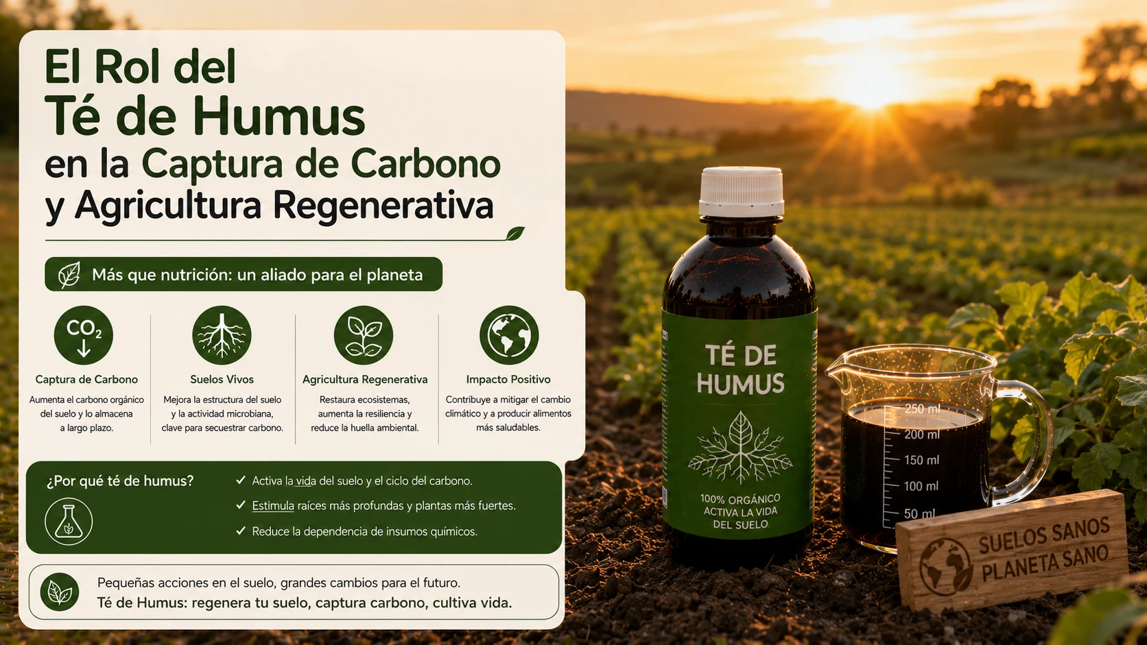 El Rol del Té de Humus en la Captura de Carbono y Agricultura Regenerativa